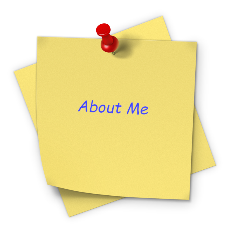 contains a post-it relating about me page