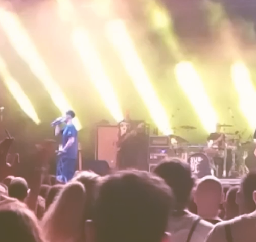 contains an image related to a rock music concert