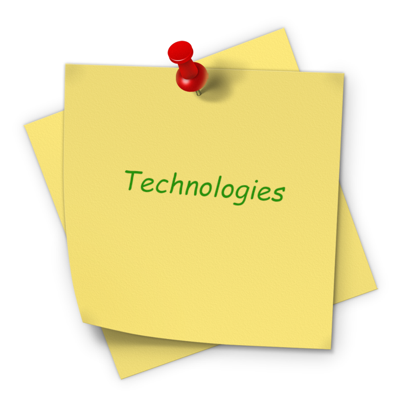 contains a post-it relating technology page